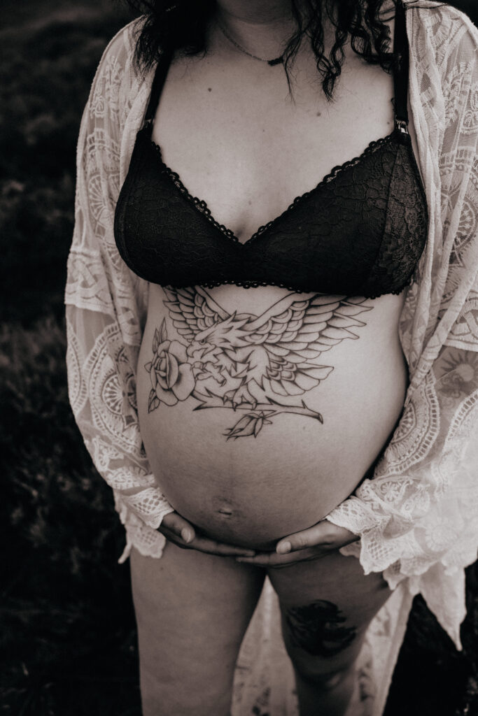 Zwangerschapsshoot op de heide