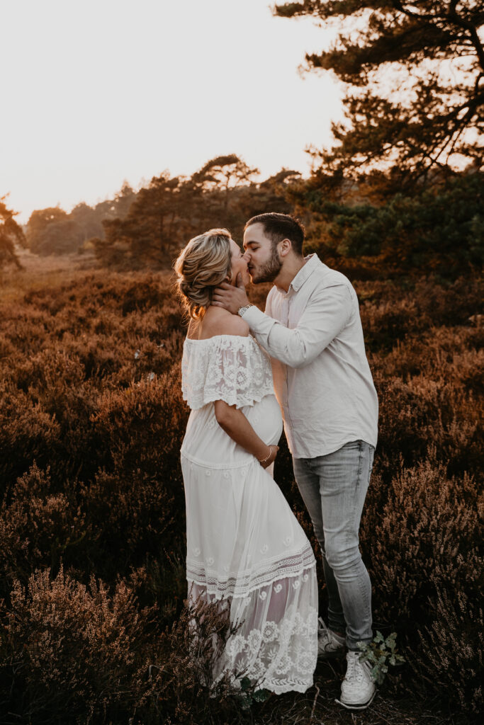 zwangerschap vastgelegd op de heide
